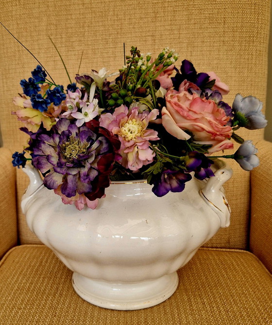 Image 1 of 1 Villeroy & Boch Soepterrine Met Zijden Bloemen