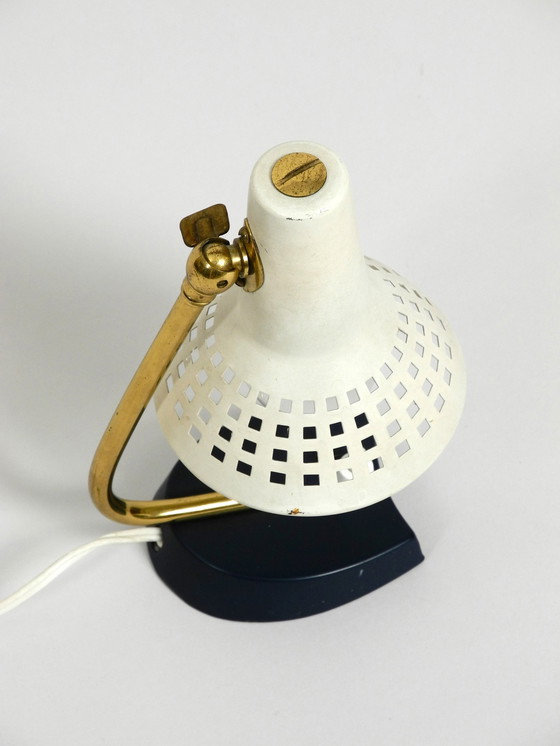 Image 1 of Zeer Mooi Mid Century Modern Metalen Nachtlampje Met Verstelbare Kap