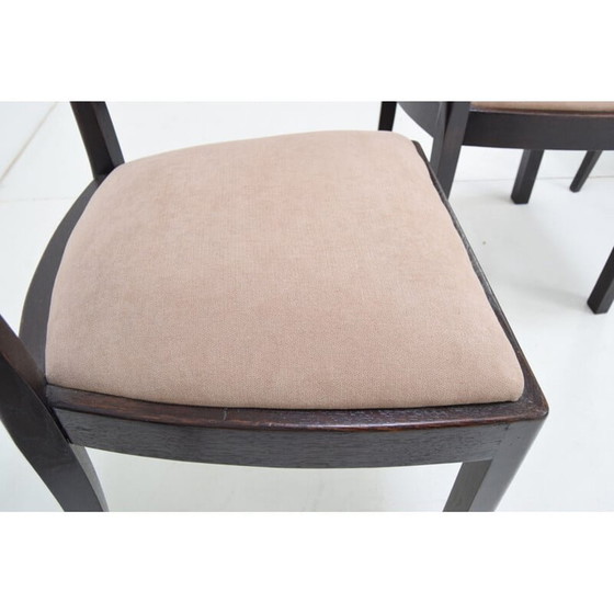 Image 1 of Set van 4 vintage stoelen gemaakt van hout door Jindrich Halabala, Tsjechië 1940