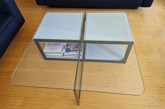 Image 1 of 2x Glazen minimalistisch design tafel