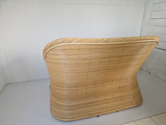 Image 1 of Vintage rotan bamboe boho 2 zitter