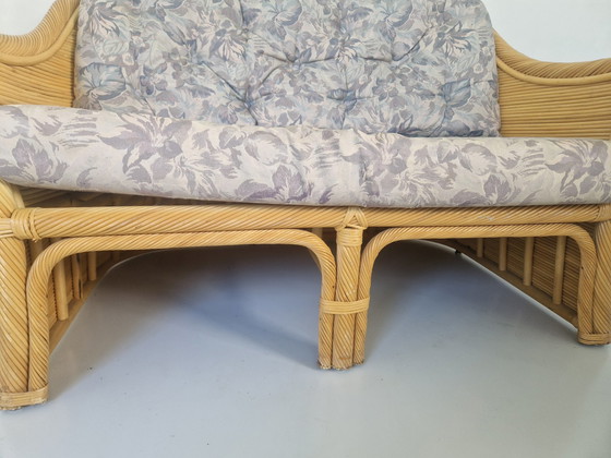 Image 1 of Vintage rotan bamboe boho 2 zitter