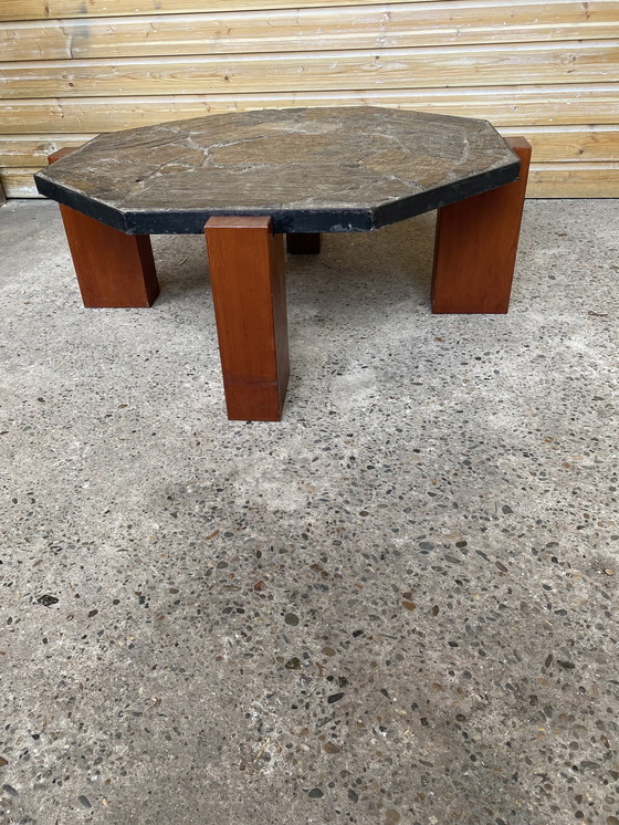 Image 1 of Vintage Salontafel / Coffee Table Natuursteen Design