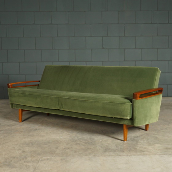 Image 1 of Vintage Sofa/Slaapbank Met Fauteuil – Jaren 60