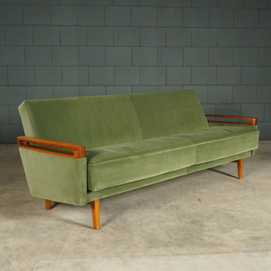 Image 1 of Vintage Sofa/Slaapbank Met Fauteuil – Jaren 60