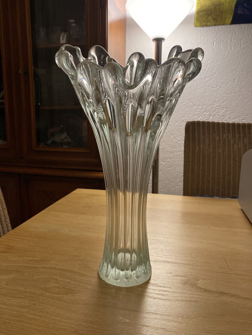 Art Deco Val St Lambert Crystal Vaas 