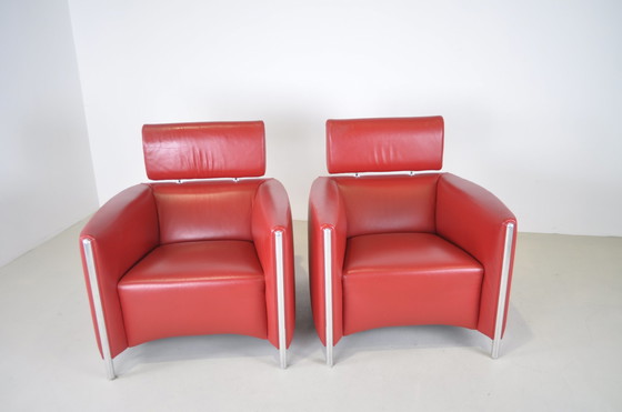 Image 1 of 2x Leolux Goncharov fauteuil