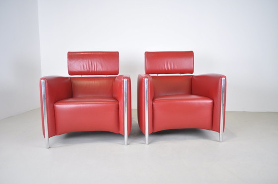 Image 1 of 2x Leolux Goncharov fauteuil