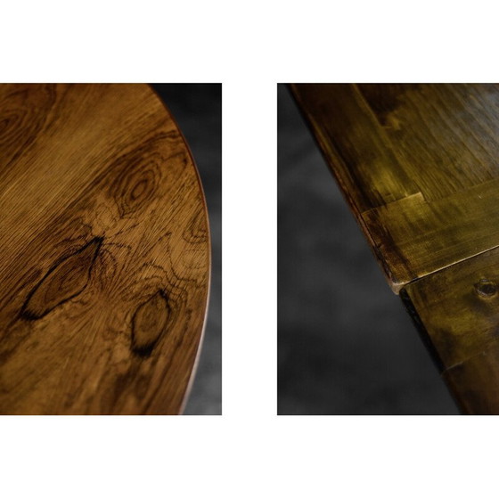 Image 1 of Vintage ronde palissander eettafel door Agner Christoffersen voor N.C. Christoffersen, Denemarken 1948