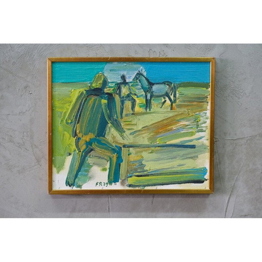 Vintage litho door Fredrik Rodhe, 1979