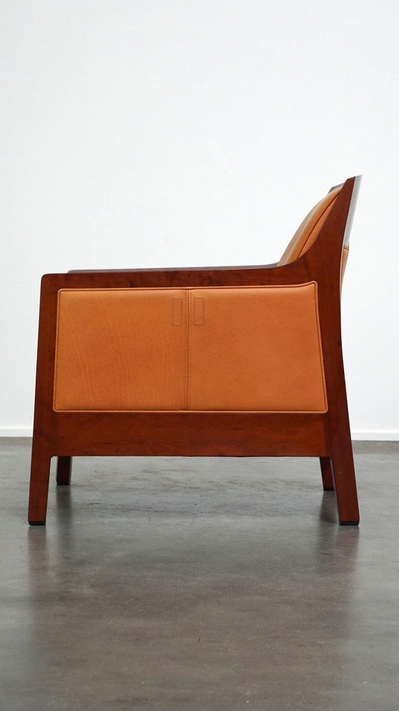 Image 1 of Uniek design rundleren Artdeco design fauteuil/ armchair.