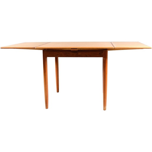 Vintage uitschuifbare teakhouten eettafel, Denemarken