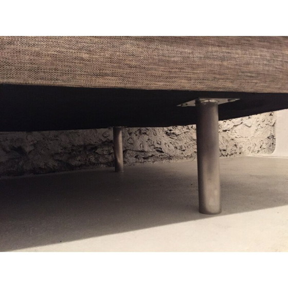 Image 1 of Sofa in beige stof en metaal - jaren 1980