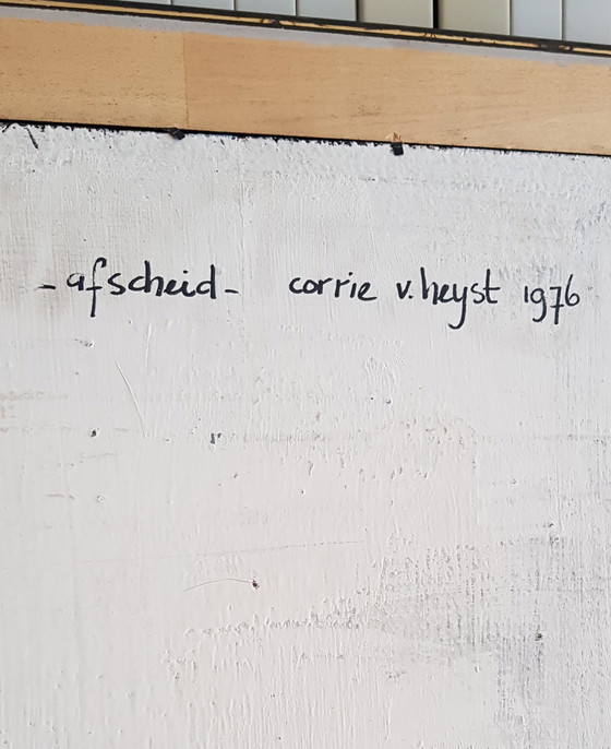 Image 1 of Prachtig Groot Schilderij van Corrie van Heijst op board