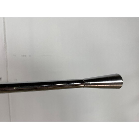 Image 1 of Vintage vloerlamp met chromen contragewicht en wit geschilderd metaal, 1970