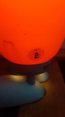 2 x Vintage Fjorton Dino Eggs lamp