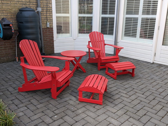 Image 1 of Comfy Canadian chair tuinmeubel set.