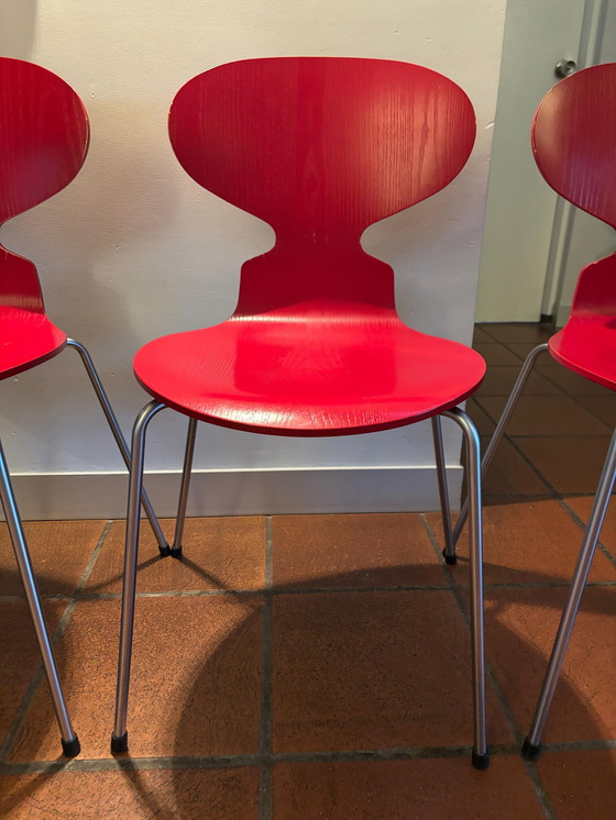 Image 1 of Fritz Hansen Vlinderstoelen Door Arne Jacobsen