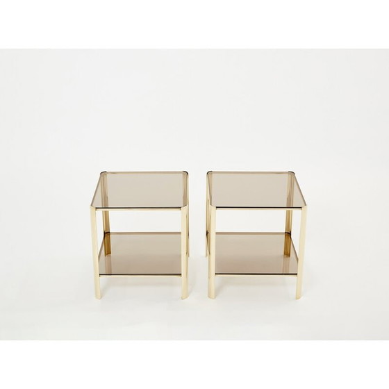 Image 1 of Paar oude bronzen bijzettafels van J.T. Lepelletier voor Broncz, 1960