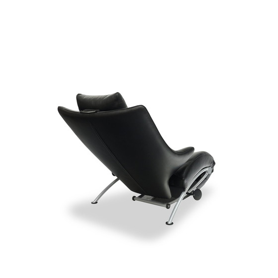 Image 1 of Wk Wohnen Solo 699 fauteuil / ligstoel zwart leer