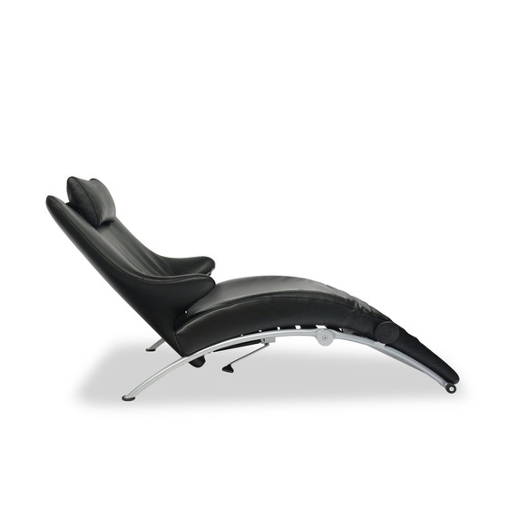 Image 1 of Wk Wohnen Solo 699 fauteuil / ligstoel zwart leer