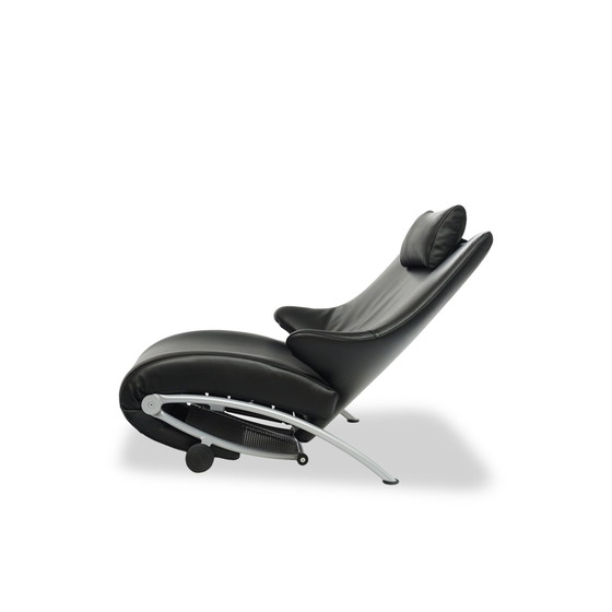 Image 1 of Wk Wohnen Solo 699 fauteuil / ligstoel zwart leer