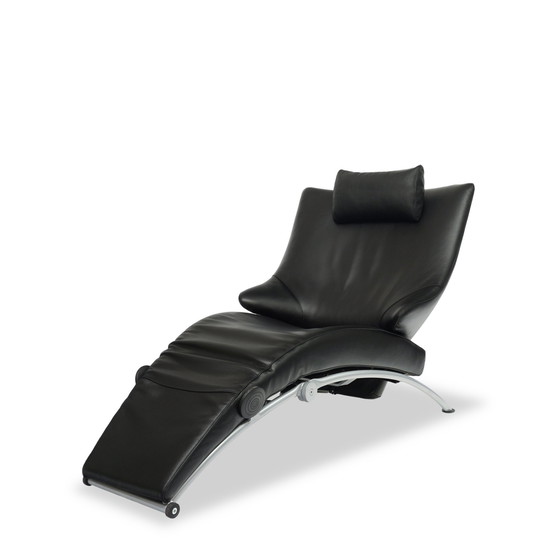 Image 1 of Wk Wohnen Solo 699 fauteuil / ligstoel zwart leer