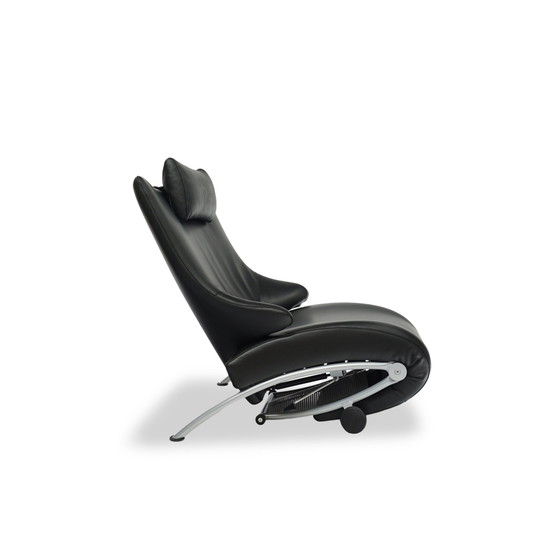 Image 1 of Wk Wohnen Solo 699 fauteuil / ligstoel zwart leer