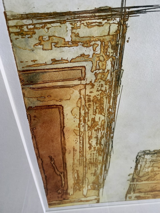 Image 1 of Ets Werk Van Kunstenaar Olivier Beijn. Betreft De 4De Afdruk In Een Beperkte Oplage Van 30 Stuks En Is Persoonlijk Gesigneerd.