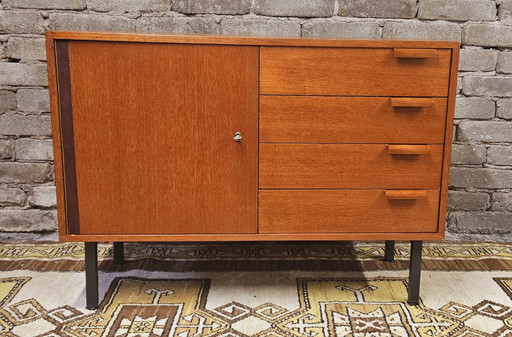 Klein dressoir 1 deur 4 laden 1960