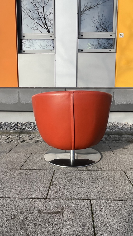 Image 1 of Koinor Design draaifauteuil Parelleder bordeaux-rood