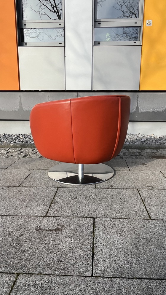 Image 1 of Koinor Design draaifauteuil Parelleder bordeaux-rood