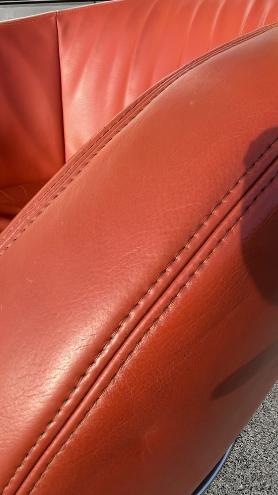 Image 1 of Koinor Design draaifauteuil Parelleder bordeaux-rood