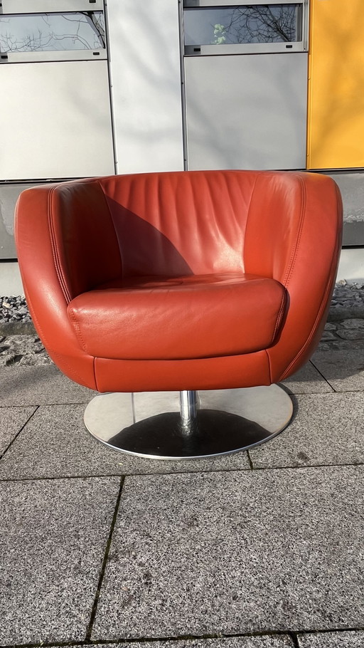 Koinor Design draaifauteuil Parelleder bordeaux-rood