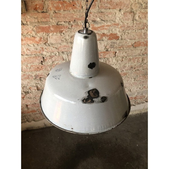 Image 1 of Industriële fabrieksplafondlamp van Wikasy A23, jaren 1950