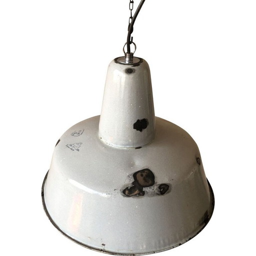 Industriële fabrieksplafondlamp van Wikasy A23, jaren 1950