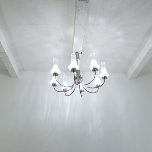 Kristallen kroonluchter met acht armen - 1960