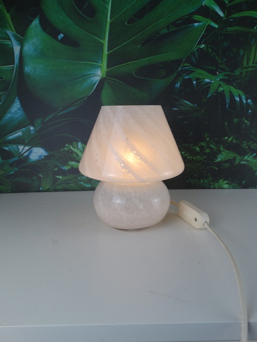 Vintage swirl mushroom lamp