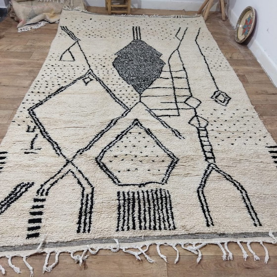 Image 1 of Tapis Marocain Berbère Artisanal En Laine - Ambachtelijk Marokkaans Berber Tapijt Van Wol