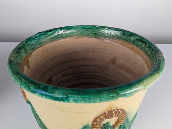 Image 1 of Malagueña Geglazuurde Keramische Pot, 1940S