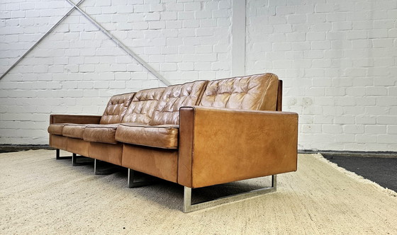 Image 1 of De Sede Desede Classic leren fauteuil leren bank leren zitgroep vintage studio loft set 60S