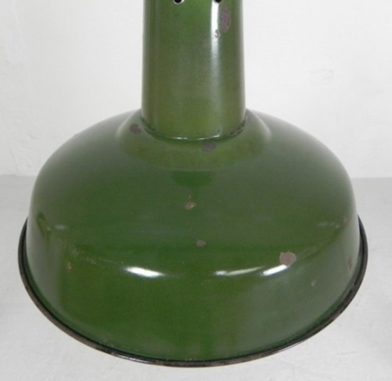 Image 1 of Industriële hanglamp met geëmailleerde stalen kap