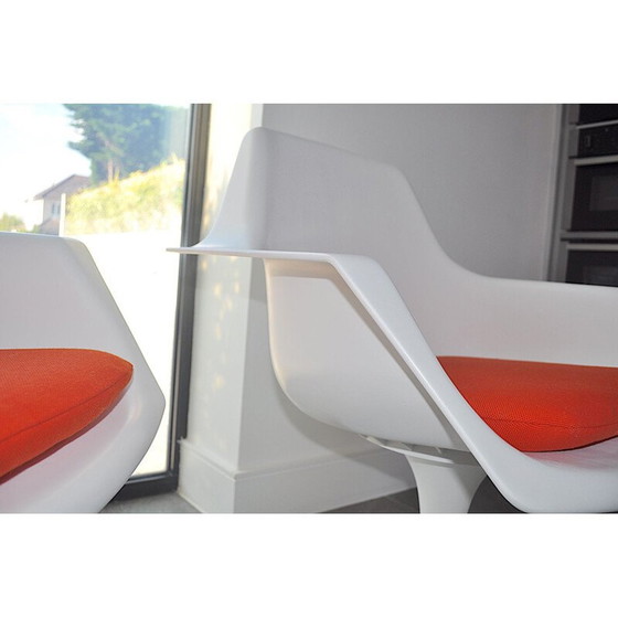 Image 1 of Paar Vintage draaifauteuils Stempel Nurieux 1970