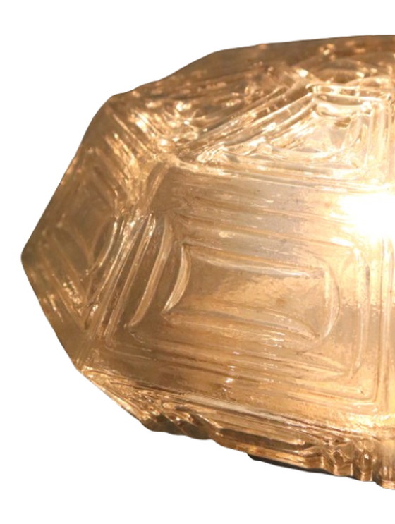 Image 1 of NOS grote hexagon plafondlamp plafonniere vintage