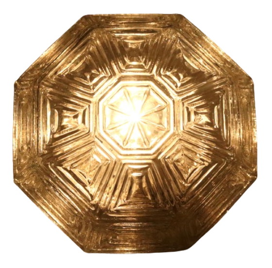 Image 1 of NOS grote hexagon plafondlamp plafonniere vintage