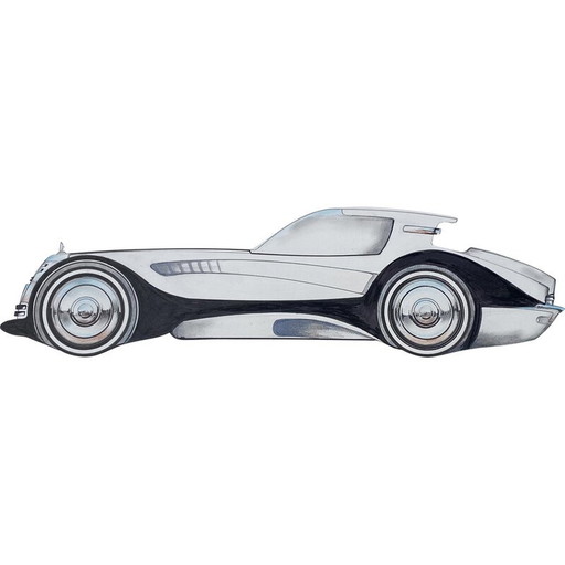 Vintage tekening "Citroën 15/6. 2027" door André Ferrand, 2010