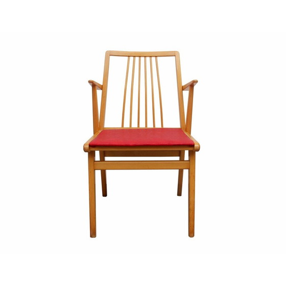 Image 1 of Vintage fauteuil in licht beuken 1950