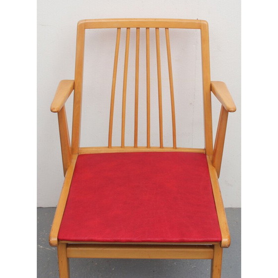 Image 1 of Vintage fauteuil in licht beuken 1950