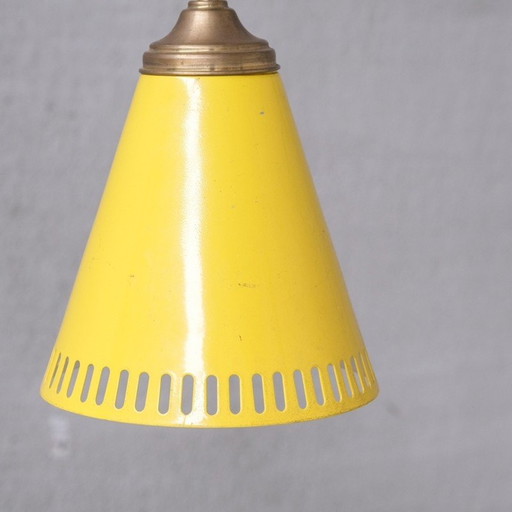 Vintage messing hanglamp, Italië 1970