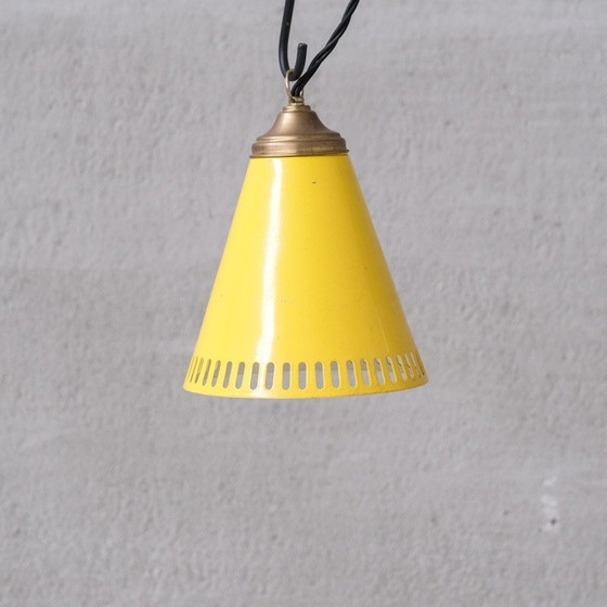 Image 1 of Vintage messing hanglamp, Italië 1970